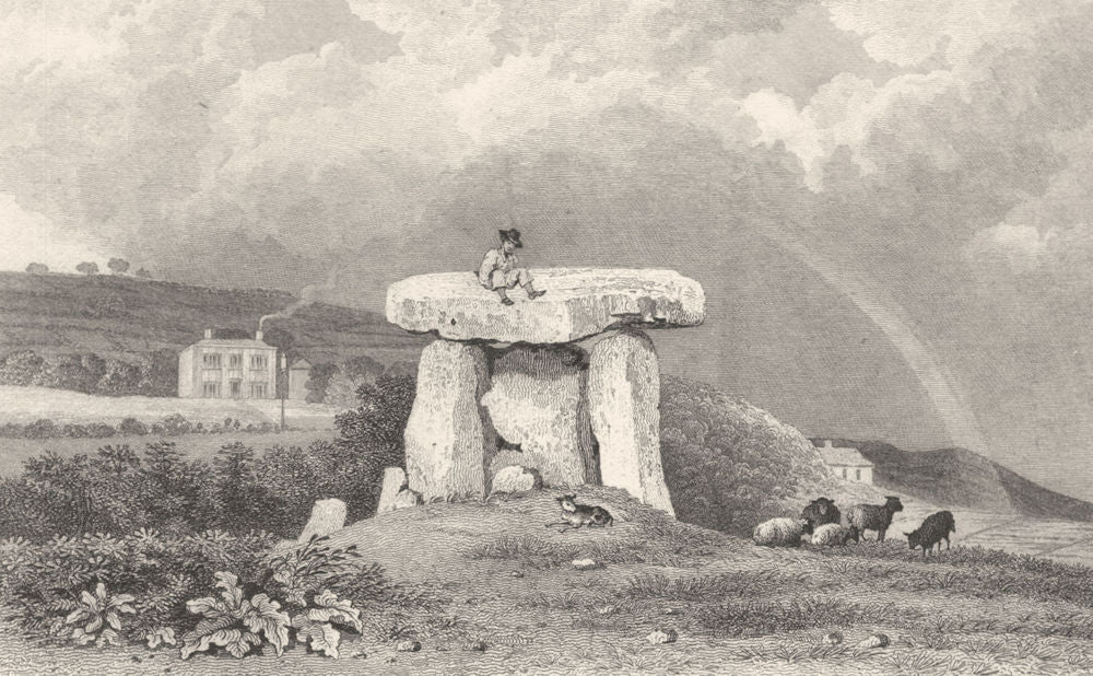 KENT. Kitts Cotty House. Near Aylesford, Kent 1828 old antique print picture